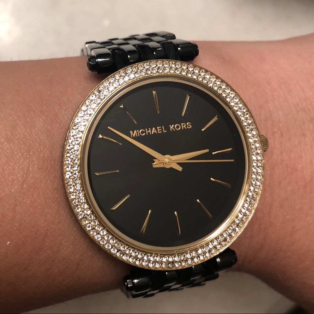 100% AUTH- Michael Kors Darci watch w/ rhinestones